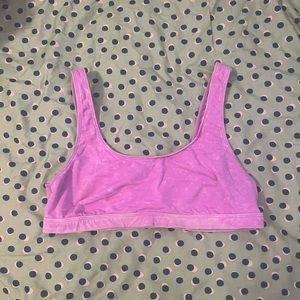 Pink Victoria’s Secret sports bra